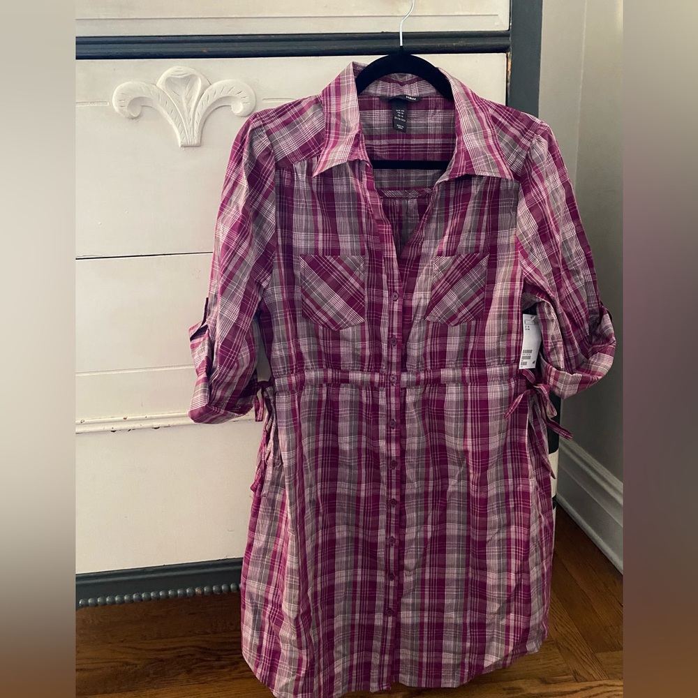 H&M Plaid Button-down Dress - NWT
